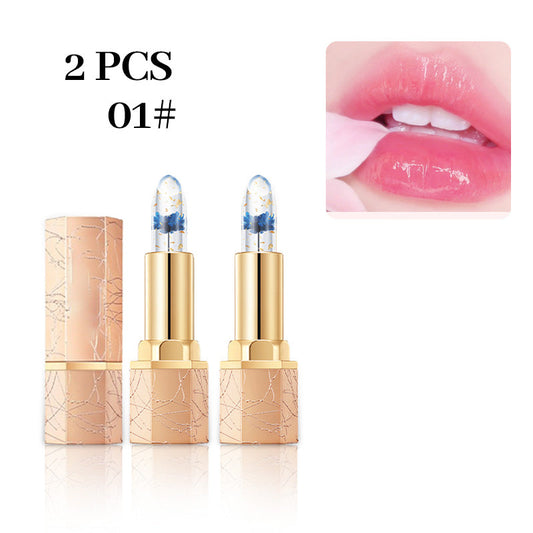 Crystal Flower Temperatuur Kleurverandering Jelly Lipstick