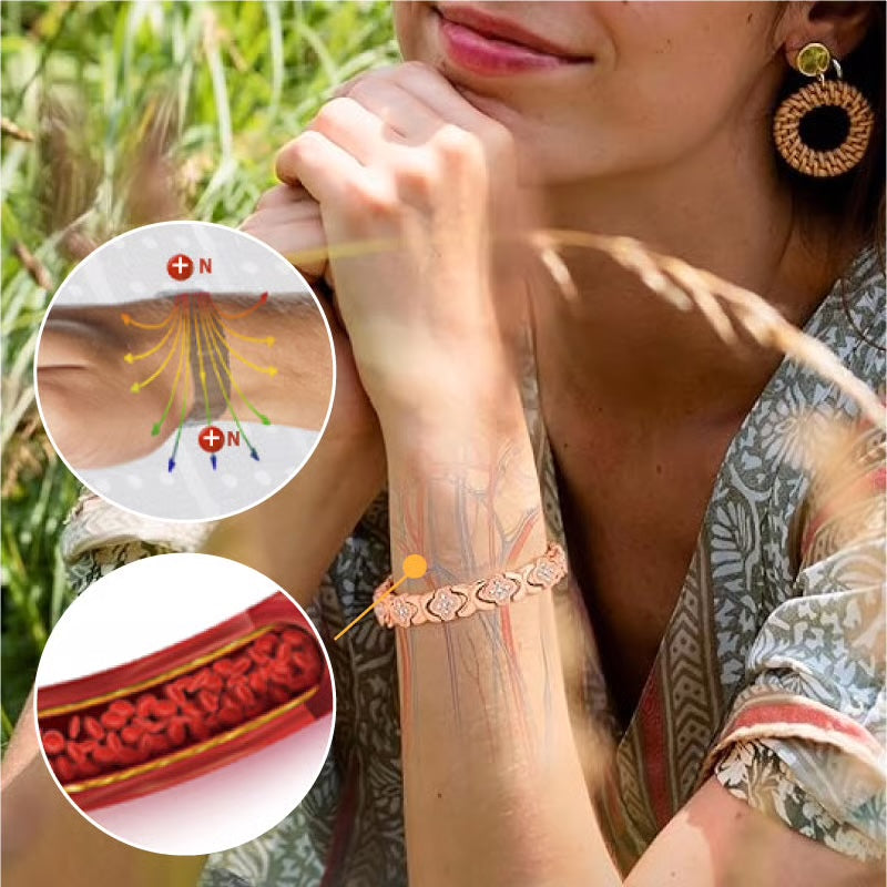 Koperen Bloem Armband